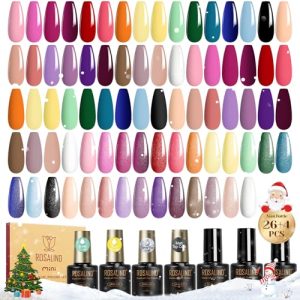 26 Colors ROSALIND Gel Nail Polish Set with Base & Top Coats