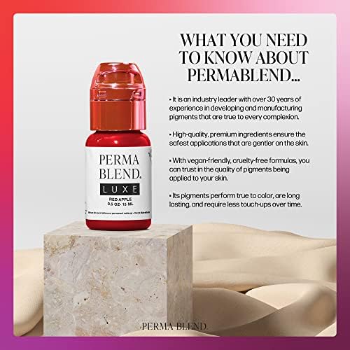 Perma Blend Luxe Red Apple Tattoo Ink 0.5 oz Vegan Friendly Quality Ink - Image 3