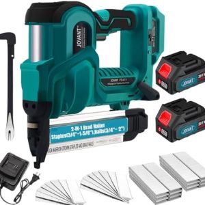 Cordless Brad Nailer Kit with 2 Batteries, Charger, and Lightweight Design for Easy Use