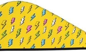 Quick Dry Yellow Coral Velvet Hair Towel Wrap with Button for Easy Use