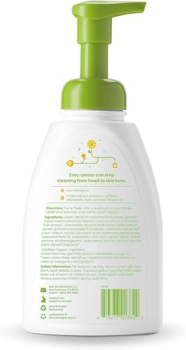 Babyganics Chamomile Verbena Baby Shampoo and Body Wash, 16oz Bottles, 3 Pack - Image 2