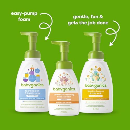 Babyganics Chamomile Verbena Baby Shampoo and Body Wash, 16oz Bottles, 3 Pack - Image 4