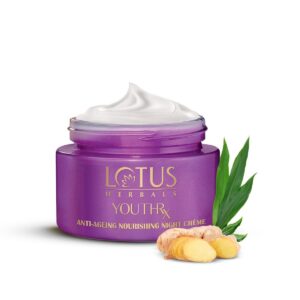 Lotus Herbals Youthrx Night Creme for Anti-Aging, 50g Capacity, Skin Care