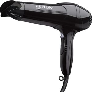 Revlon 1875W Full-Size Turbo Hair Dryer in Black with Lightweight Design