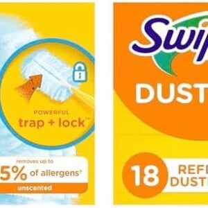 Swiffer Feather Duster Refills 18 Count Bamboo 2 Pack for Easy Dusting