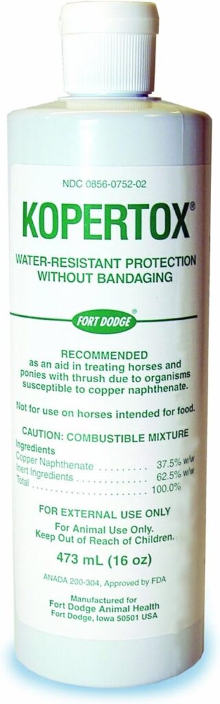 Water-Resistant Equine Thrush Treatment for Horses, 16 oz Bottle, Effective Formula