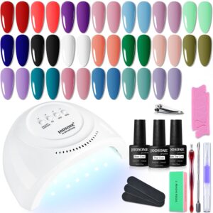 JODSONE 23 PCS Gel Nail Polish Kit with UV Light for Long-Lasting Finish