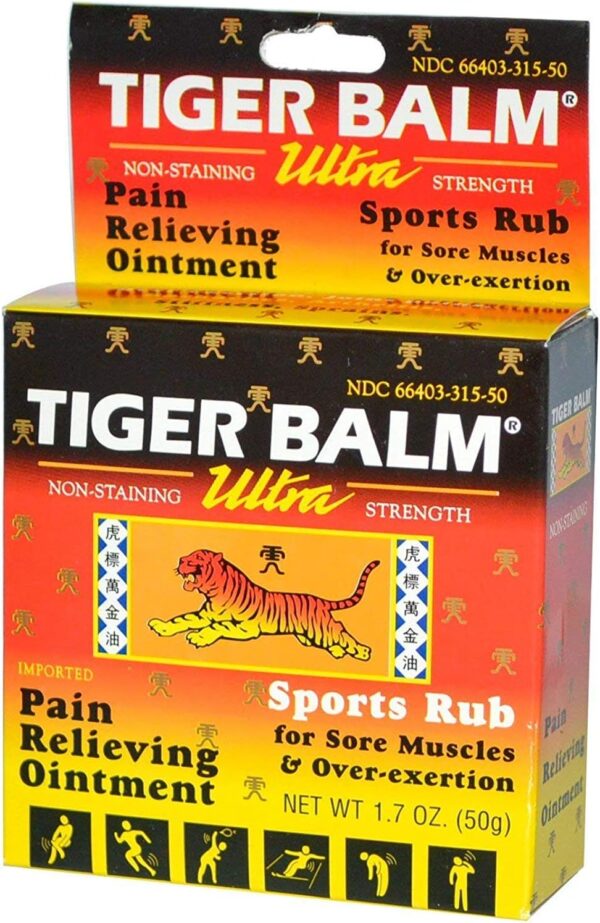 Tiger Balm Ultra Strength Sport Rub Ointment 1.70 oz, Pack of 8 for Pain Relief