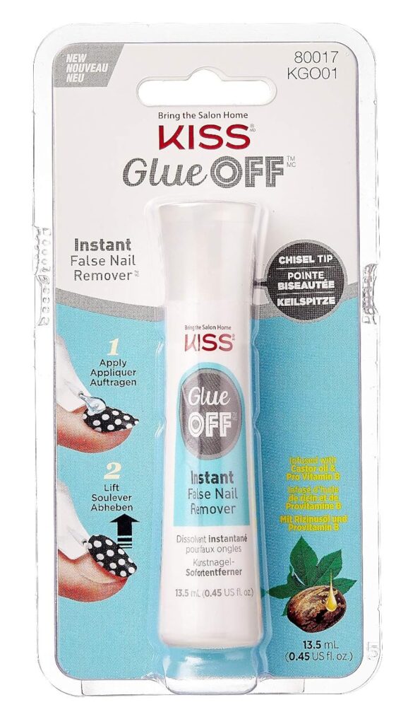 Kiss Glue Off Instant False Nail Remover 0.45 oz Each, 2-Pack for Easy Removal