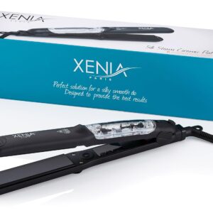 Rendezvous Professional Titanium Flat Iron - 4.33" Extra Long Curved Plates, Adjustable Temp 270-450F - Fast Heating, Dual Voltage Hair Straightener & Curler for All Hair Types - Brand New