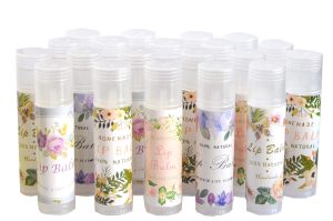 50pcs ZZYBIA Lip Balm Container Paper Stickers