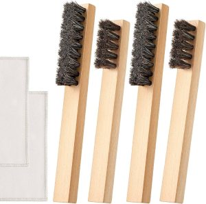 "Horsehair Silver Brush Set | 2 Brushes for Detail Polish"