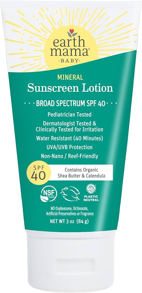 Earth Mama’s SPF 40 Mineral Sunscreen Lotion – Reef Safe