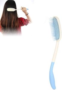 Extended reach hairbrushes for easy styling and detangling.