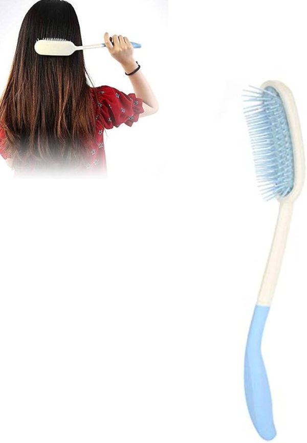 Extended reach hairbrushes for easy styling and detangling.