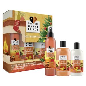 Happy Place Cozy Essentials Bath & Body Set for Holidays