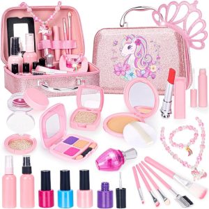 Kids Makeup Kit for Girls with Cosmetic Bag
