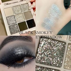 Yeweian Black Smokey Eyeshadow Palette - 12 Color Palette