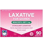 Rite Aid Stimulant Laxative Tablets, Bisacodyl USP, 5 mg - 90 Count | Constipation Relief | Coate...