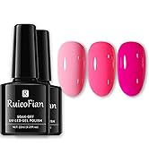 3 Pcs Gel Nail Polish Kit, 10ML Pink Gel Polish Natural Nail Lacquer Long Lasting High Shine Soak...