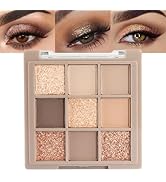 CAKAILA 9 Colors Rose Gold Matte Makeup Eye Shadow Palette,Nude Glitter Shiny Shimmer Smokey Eyes...