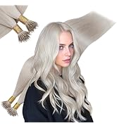 Hetto Nano Hair Extensions Human Hair Platinum Blonde Nano Bead Hair Extensions Invisible Nano Ti...
