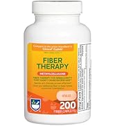 Rite Aid Fiber Therapy Soluble Fiber Supplement 200 Caplets, 500mg Methylcellulose, Laxatives for...