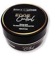 BASK & LATHER- Strong Hold, Thick Edges - Edge Control - Styling Gel, Non-Greasy, Non-Flaking, 5....