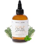 Bask & Lather Jumbo Scalp Stimulator And Hair Growth Oil - Available In BPA Free Containers, 4 Fl Oz