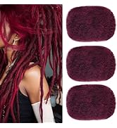 Xtrend 8 Inch 3 Bundles 90 Gram Afro Kinkys Bulk Human Hair For Dreadlocks Extensions Repair Locs...
