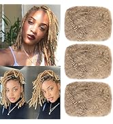 Xtrend 8 Inch 3 Bundles 90 Gram Afro Kinkys Bulk Human Hair For Dreadlocks, Loc Repair, Dreadlock...
