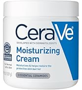 CeraVe Moisturizing Cream, Body and Face Moisturizer for Dry Skin, Body Cream with Hyaluronic Aci...