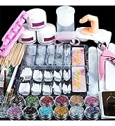 Acrylic Nail Kit for Beginners Nail Kit Set Professional Acrylic with Everything Acrylic Powder G...