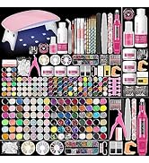 Acrylic nail kit with Drill and U V Light Nail Kit Acrylic Set Professional Acrylic with Everythi...