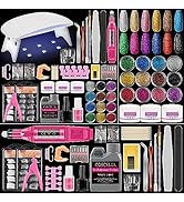 Acrylic Nail Kit for Beginners with Everything Acrylic Nail Set with Drill and U V Light Professi...