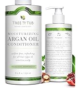 Tree to Tub All Hair Type Hydrating Argan Oil Conditioner for Dry or Oily Hair & Sensitive Scalp ...