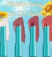 Qawnfy 4pcs Lip Tint Hydrating, Moisturizing Lip Oil Balm, Long Lasting Waterproof Lip Gloss Non-...