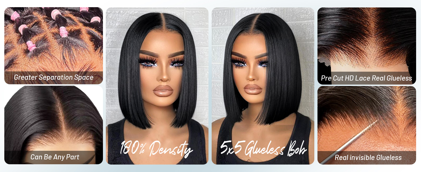 closure wigs human hair bob wig human hair wigs human hair glueless wear and go