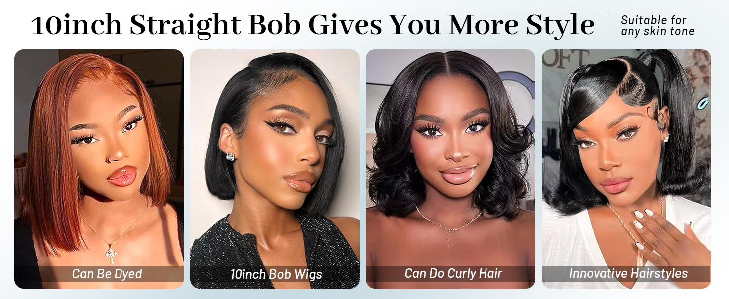 Glueless Wigs Human Hair Pre Plucked Pre cut short wigs for black women Wear and Go Glueless Wig