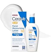 CeraVe AM Facial Moisturizing Lotion SPF 50, Face Moisturizer with SPF, Hyaluronic Acid, Niacinam...