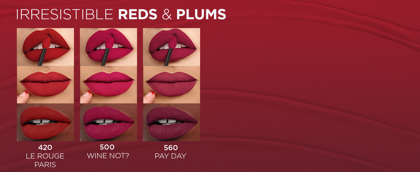 Infallible Matte Resistance Irresistable Reds Plums