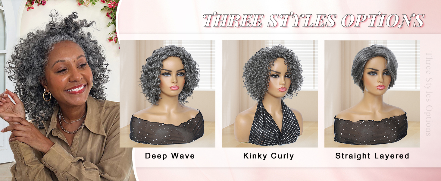 grey human hair wig