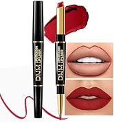 Kaely 2in1 Ruby Red Lip Liner & Lipstick Set Kit for Women, DNM Matte Lips Kit with Lip Liner Lip...