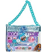 Townley Girl The Little Mermaid 11pc Makeup Filled Chain Bag with Peel-Off Nail Polish, Eyeshadow...