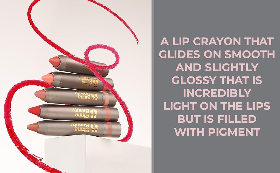 A LIP CRAYON THAT GLIDES ON SMOOTH AND SLIGHTLY GLOSSY THAT IS INCREDIBLY LIGHT ON THE LIPS