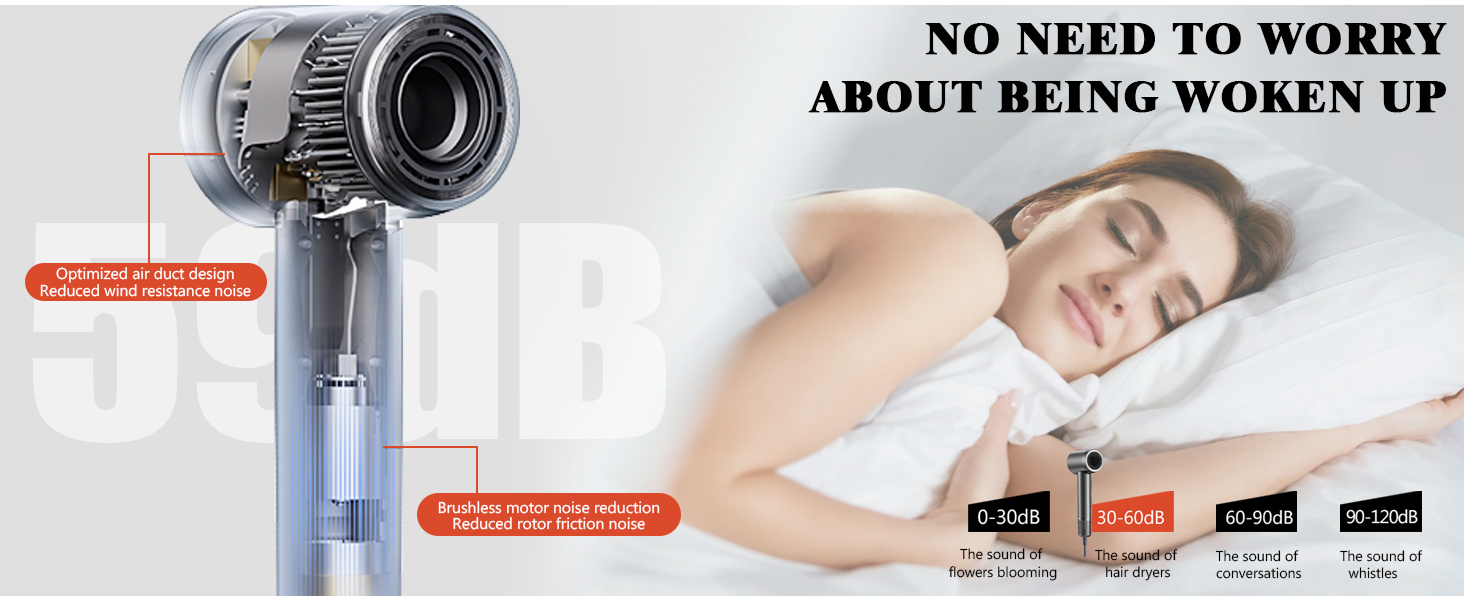quiet hair dryer low noise