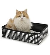 Necoichi Portable Stress Free Cage Carrier and Litter Box, Indoor & Outdoor, Travel (Black, Litte...