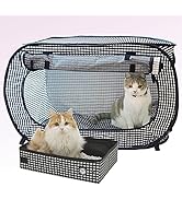 Necoichi Stress-Free Enclosure Cat Travel Carrier Cage 31.8