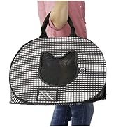 Necoichi Stress-Free Cat Travel Carrier Collapsible Gray White for 2 Cats, for Indoor Cats Small ...