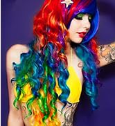 long rainbow wig